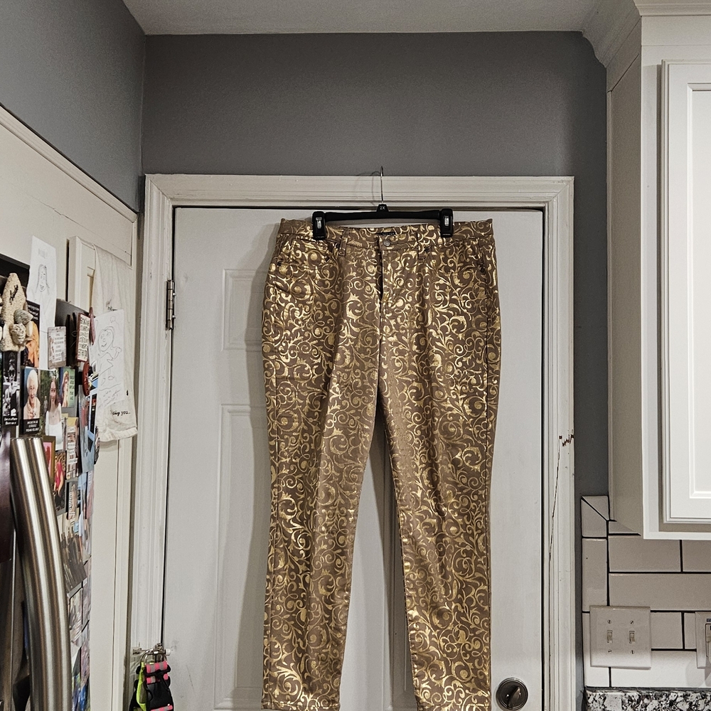 VENUS Gold Baroque Men's Dress Pants